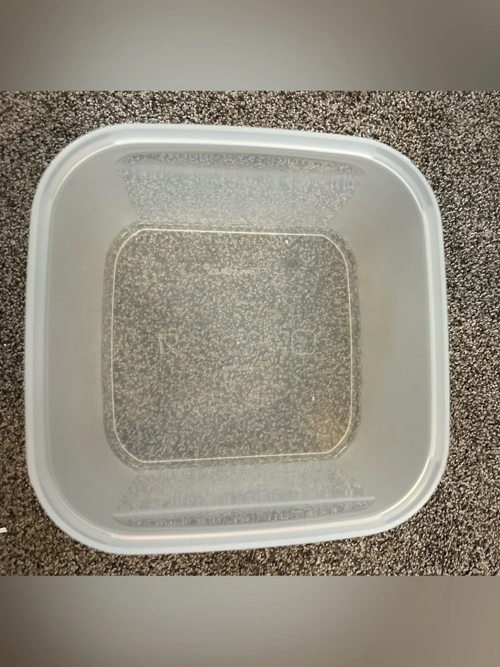 Tupperware #2 Modular Mate Blue Lid Translucent Food Storage Container- 11 cup
